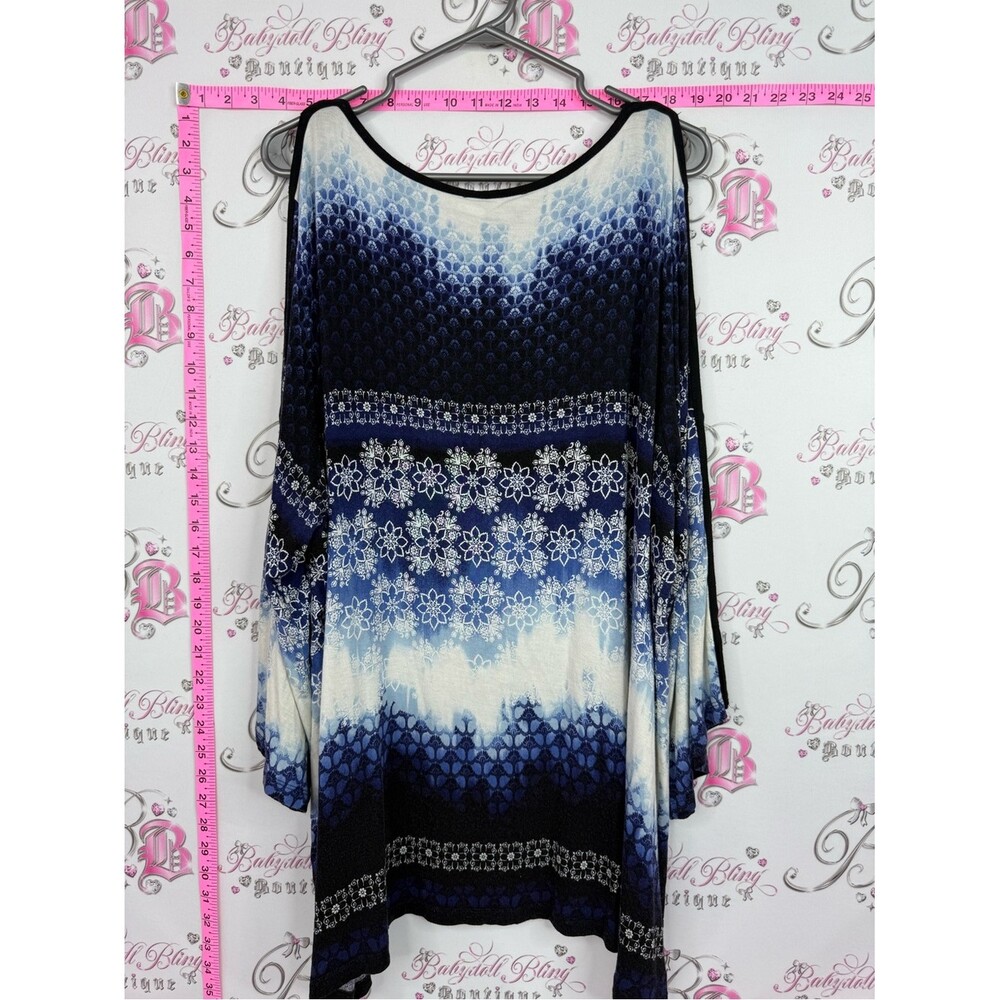 Rose & Olive dress or shirt Blue and White Floral Ombre Mini Dress